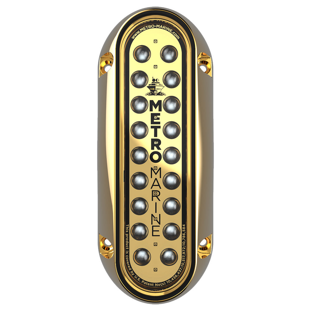 Metro Marine HighOutput Elongated Vertical Mount Light wIntelligent Monochromatic LEDs Green 45 Beam FBME1VG345