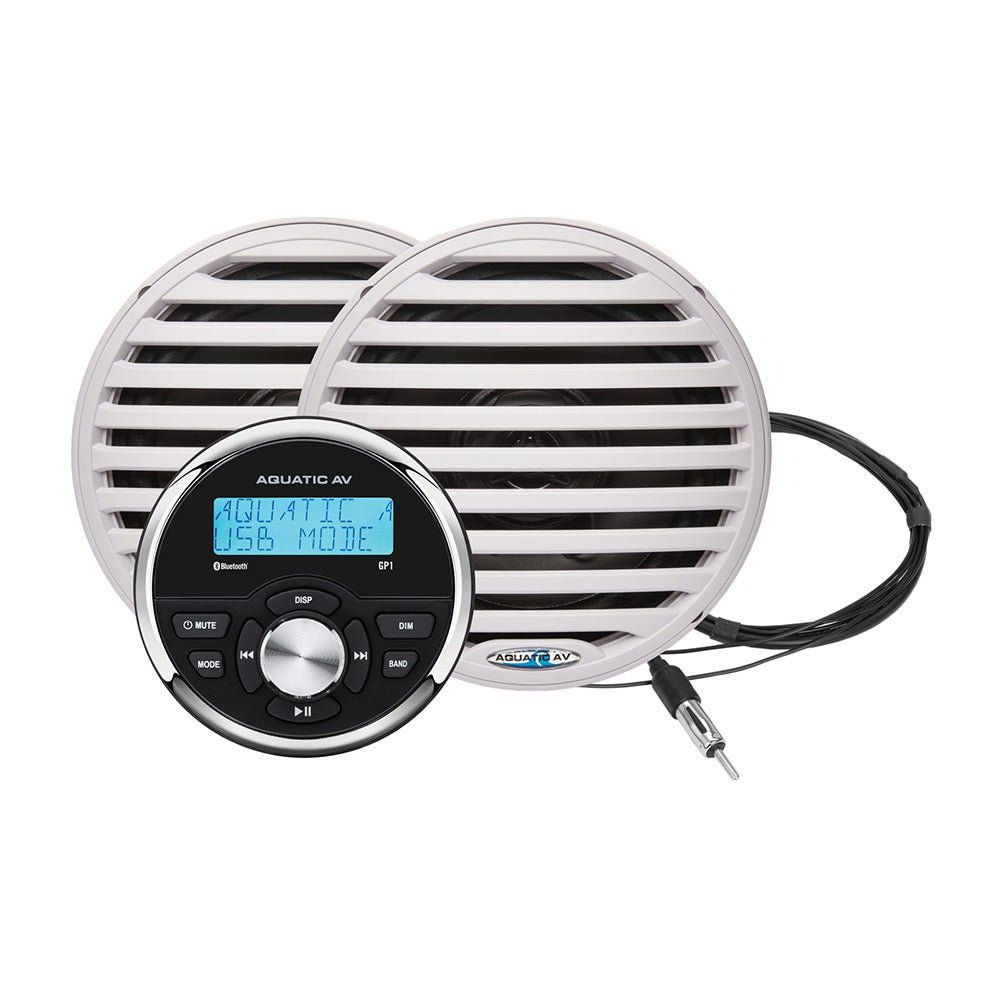 Aquatic AV GP1 Gauge Stereo Economy 65 Speakers White Pair GP100W