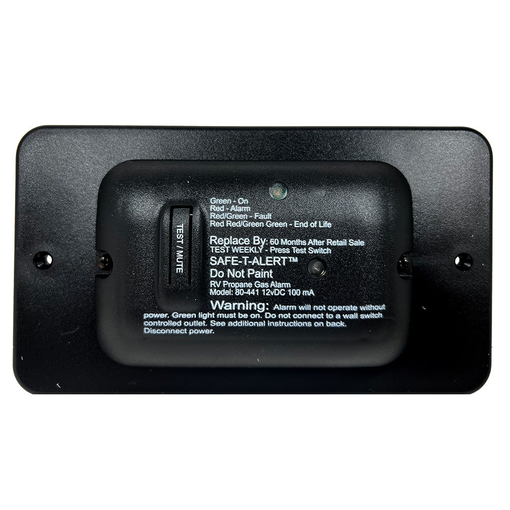 SafeTAlert 80 Series Black Propane Gas Alarm 12V 80441BLTR
