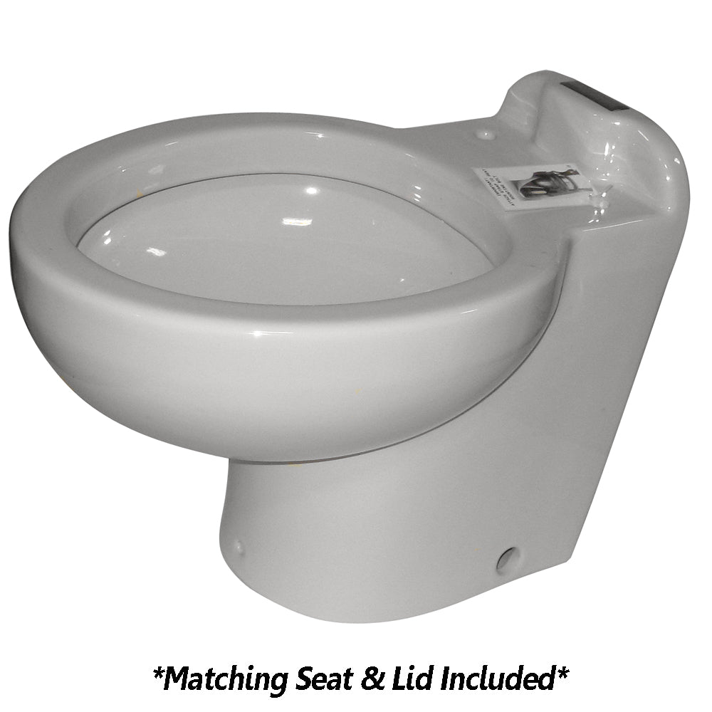 Raritan Marine Elegance Household Style White Fresh or Saltwater Smart Toilet Control 12v 220HS012