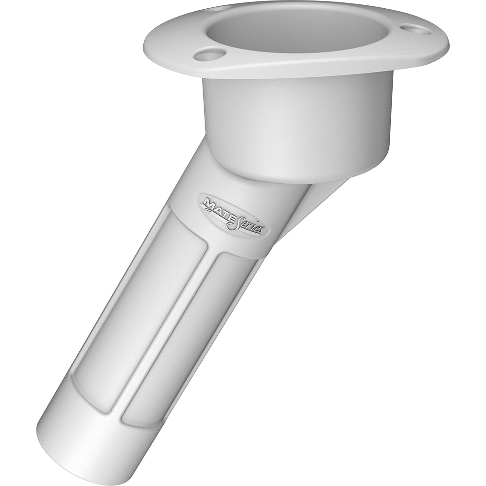 Mate Series Plastic 30 Rod Cup Holder Open Oval Top White P2030W