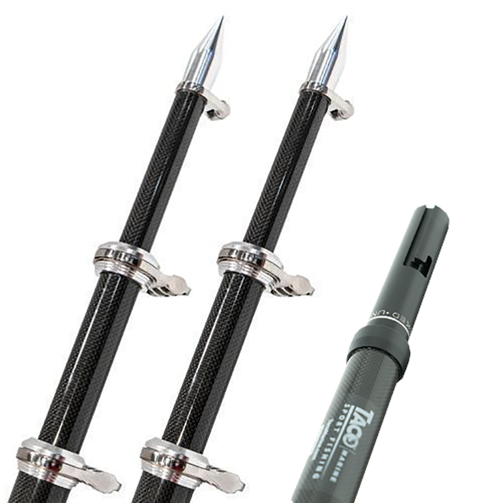 TACO 20 Carbon Fiber Twist Lock Outrigger Poles fGS450 GS500 GS1000 Bases Black OT4200CFHD