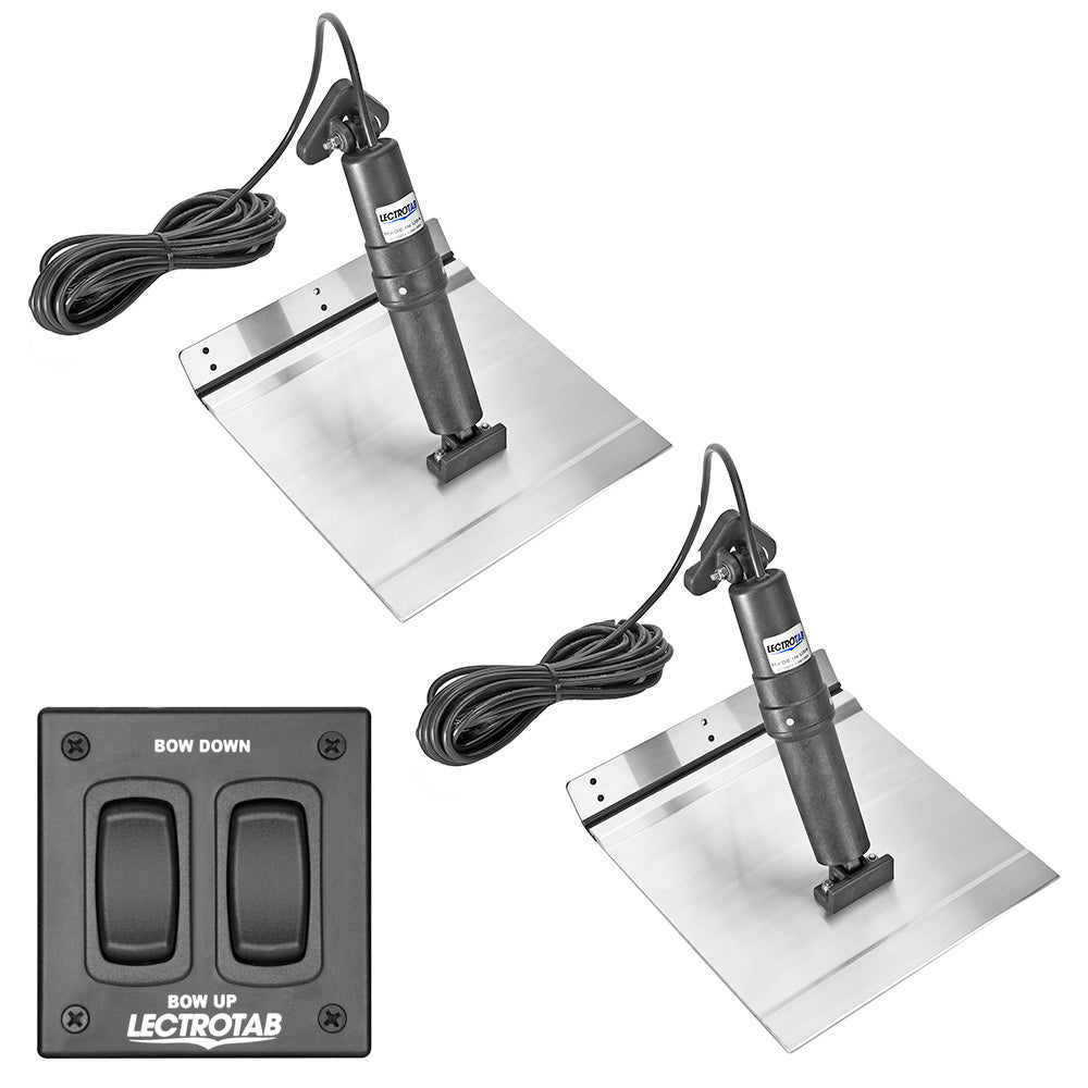 Lectrotab XKA Aluminum Alloy Trim Tab Kit wRocker Switch 12 x 12 XKAF12X12A