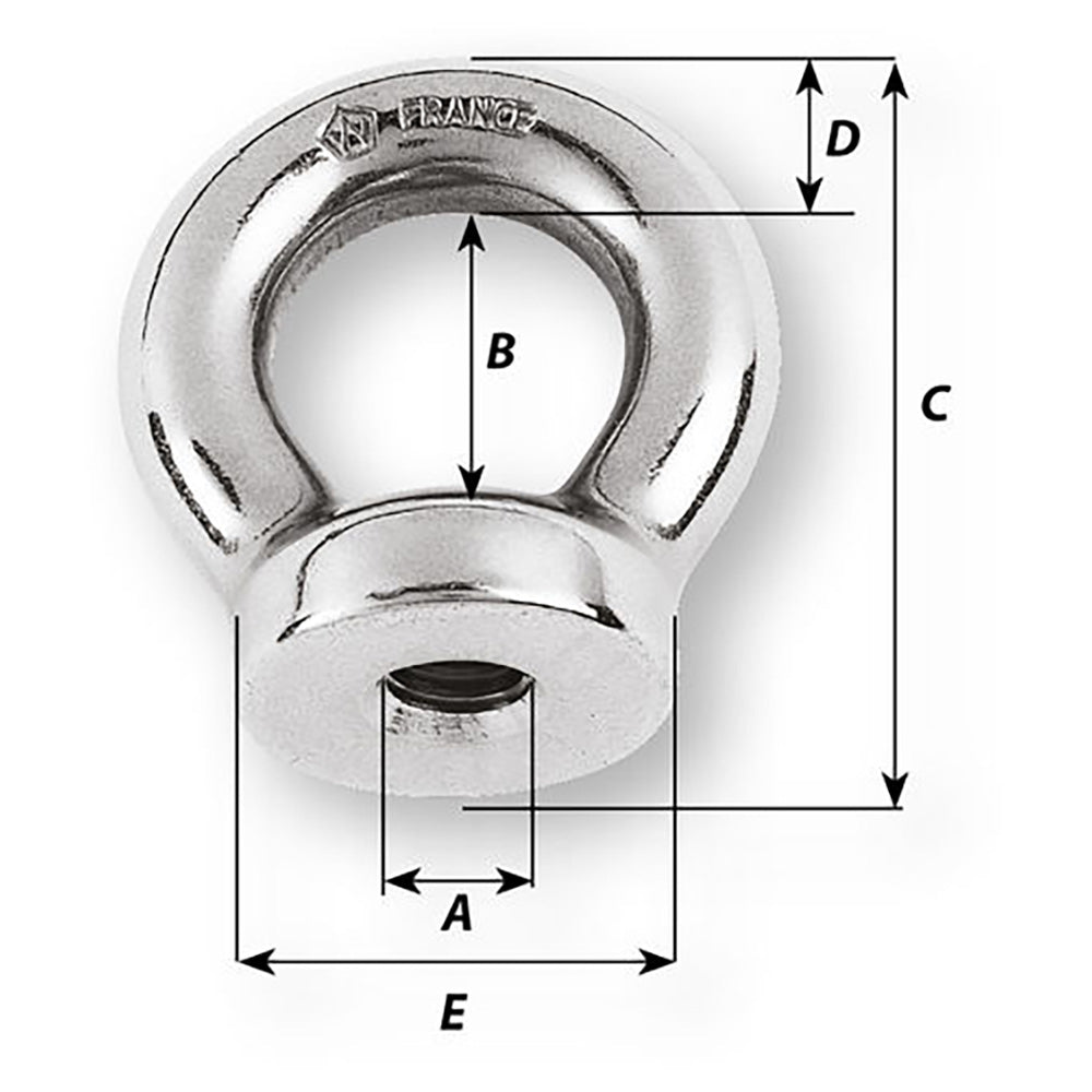 Wichard 8mm Eye Nut Thread M10 x 150mm 6345W