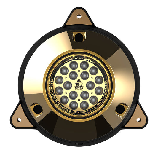 Metro Marine HighOutput Surface Mount Underwater Light wIntelligent Monochromatic LEDs  Blue 90 Beam FSMR1B390