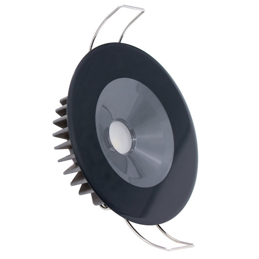 Lumitec Illusion Flush Mount LED Down Light  Spectrum RGBW  Warm White  Black Housing 117155