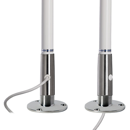 Scout Titan Series 4 White VHF Antenna 3dB Stainless Steel Ferule w5M RG58 Includes PL259 PF AN NVHF00044T