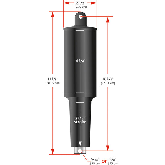 Lenco 101XD  Extreme Duty Actuator  24v  2 14 Stroke  38 Hardware 15063001