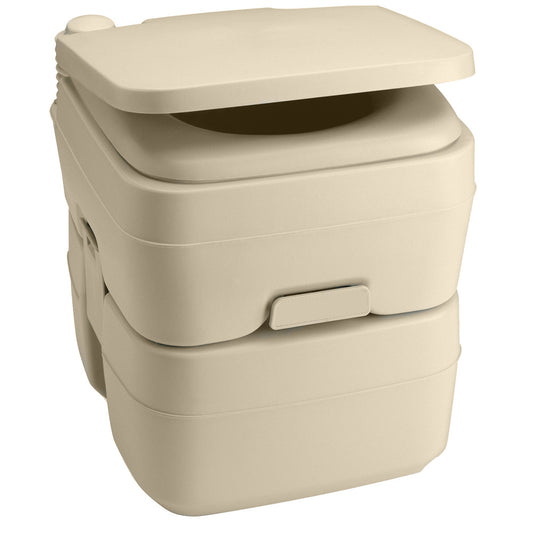 Dometic 965 Portable Toilet wMounting Brackets 5 Gallon  Parchment  311096502