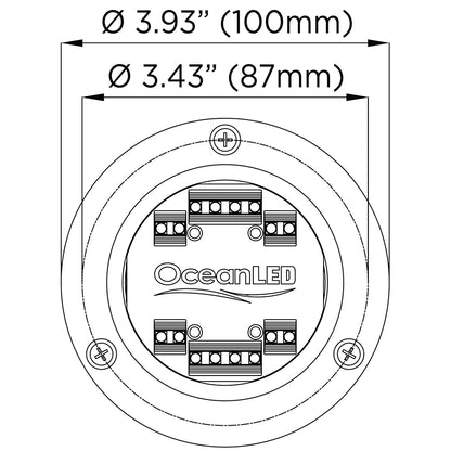 OceanLED Sport S3166S Underwater LED Light  Ultra White 012102W