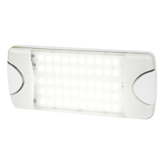 Hella Marine DuraLED 50 Low Profile InteriorExterior Lamp  White LED Spreader Beam 980629001