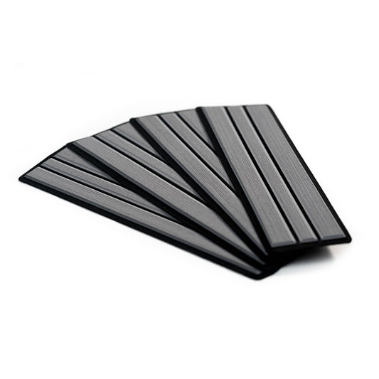 SeaDek Faux Teak 4Piece Step Kit  Storm GreyBlack  2390280066
