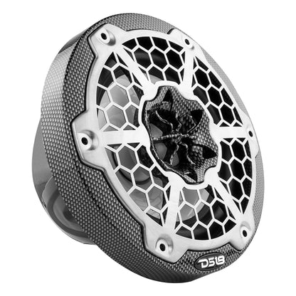 DS18 HYDRO 65 2Way Marine Speakers wRGB LED Lights 300W  Black Carbon Fiber CF65