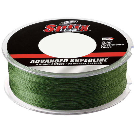 Sufix 832 Advanced Superline Braid  15lb  LowVis Green  600 yds 660215G