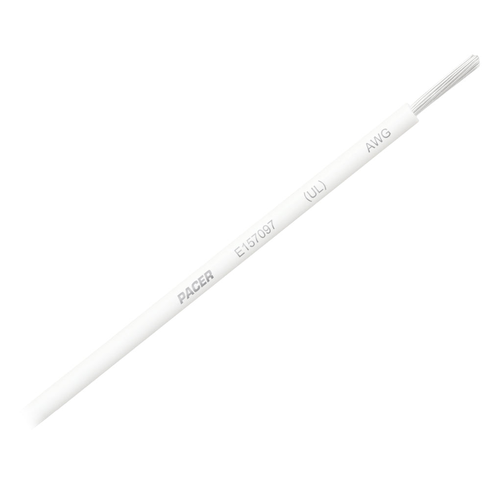 Pacer White 8 AWG Primary Wire  25 WUL8WH25